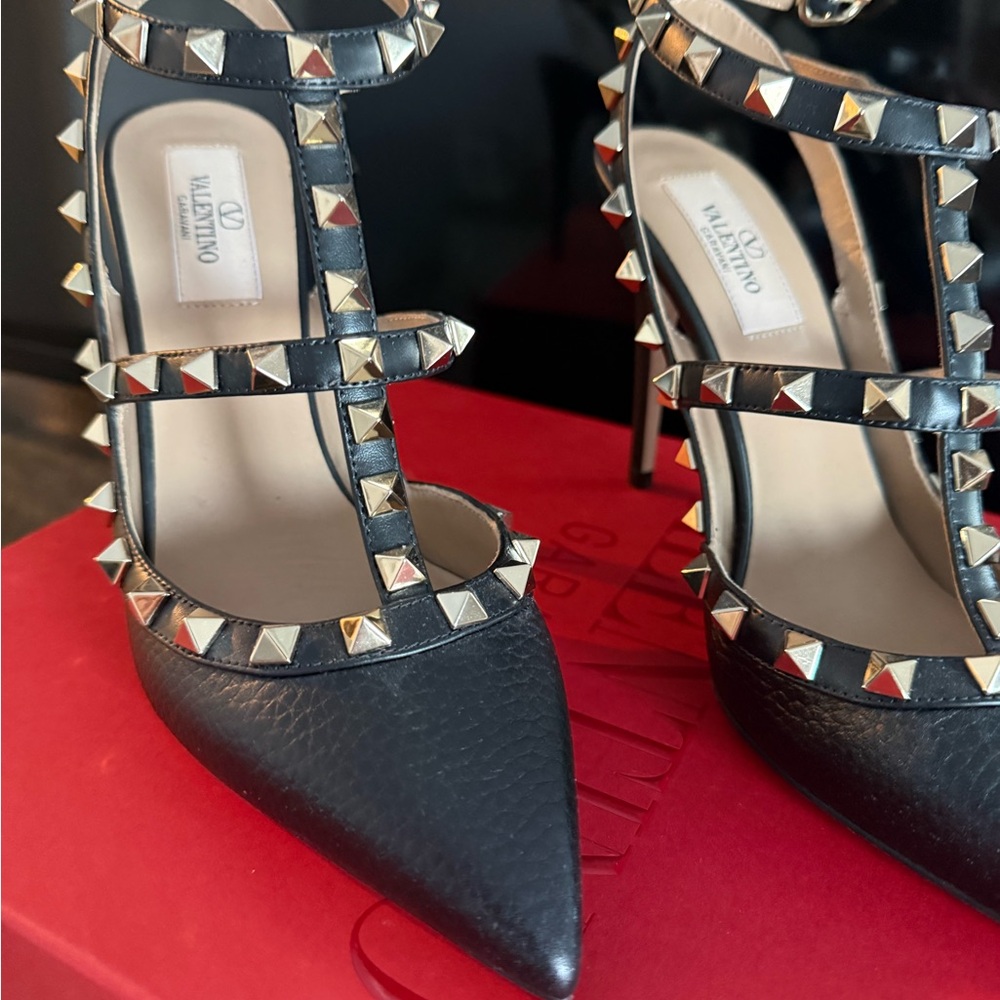 Valentino Garavani Black Studded Heels